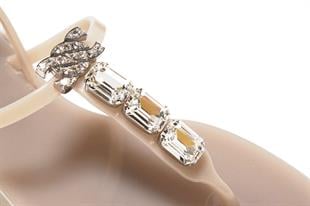 Taş Aksesuarlı Bağlamalı Terlik