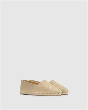 Bej Keten Espadril