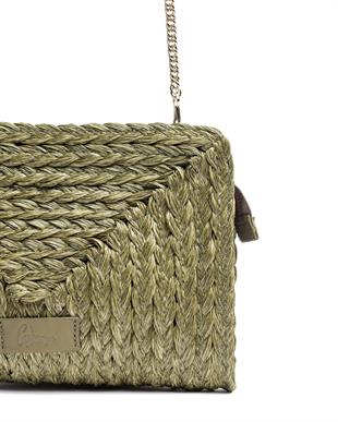 Yeşil Hasır El Çantası