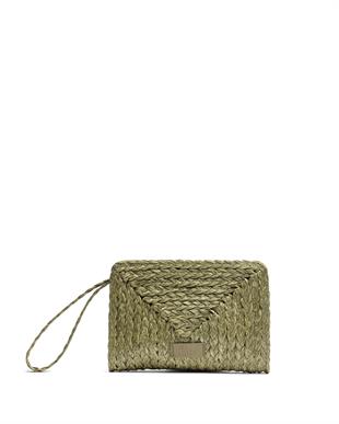 Yeşil Hasır El Çantası