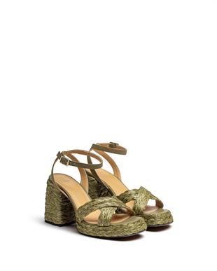 Yeşil Topuklu Espadril