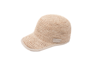 Logo Detaylı Bej Hasır Şapka