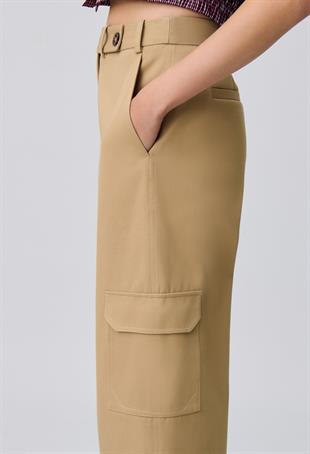 Camel Kargo Cep Pantolon