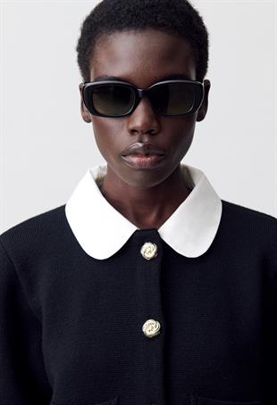 Çıkarılabilir Yaka Kısa Hırka