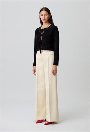 Ekru Geniş Paça Pantolon