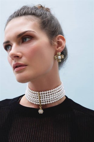 Prospere Altın Kaplama İnci Yonca Charm İğneli Küpe