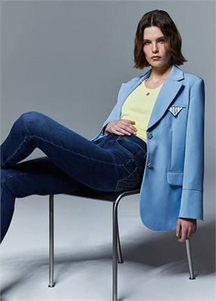 Mavi Blazer Ceket