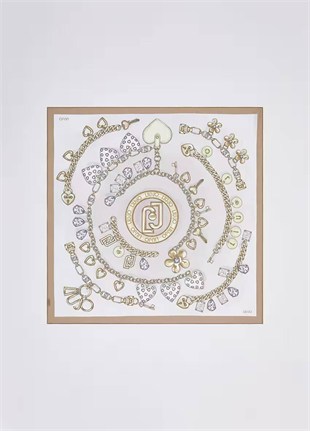 Bej Charm Desenli Fular