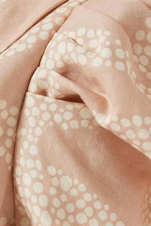 Desenli Tek Omuz Drapeli Mini Elbise