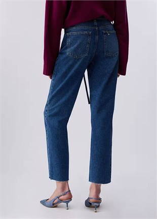 Kemerli Jean Pantolon