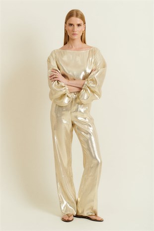 Gold Geniş Paça Pantolon