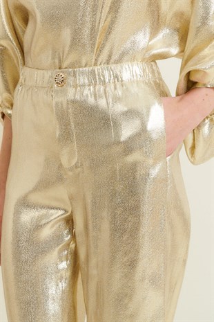 Gold Geniş Paça Pantolon