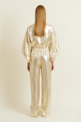 Gold Geniş Paça Pantolon