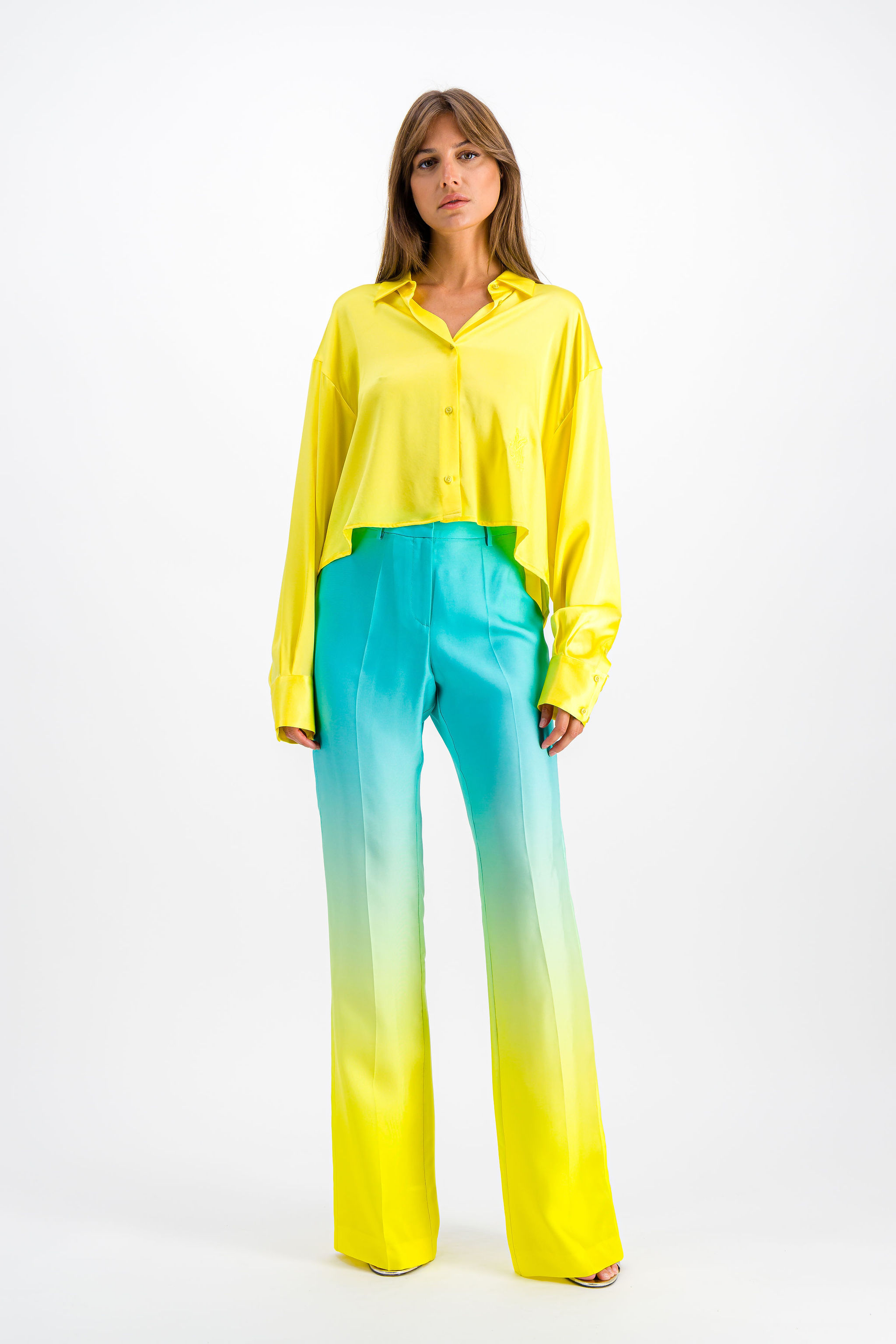 Paula Turkuaz Geniş Paça Pantolon