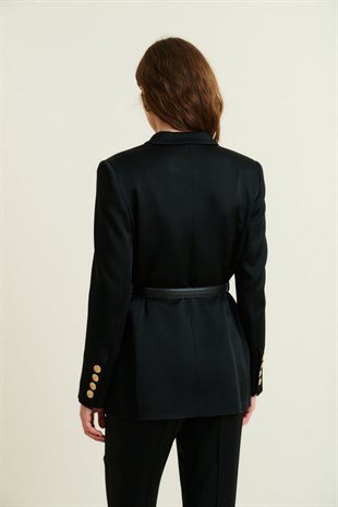 Siyah Dar Kesim Ceket