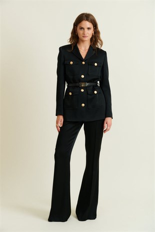 Siyah Dar Kesim Ceket