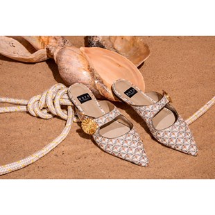 Gold Tokalı Turuncu Babet