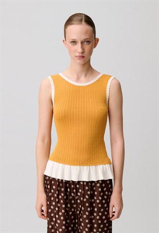 Turuncu Triko Top