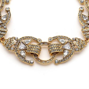 Fiesta Altın Kaplama Zirkon Charm Choker