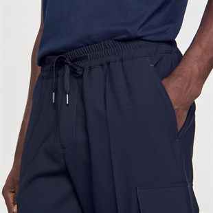 Lacivert Kargo Cep Pantolon