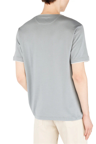 Açık Mavi Pamuk Erkek T-shirt