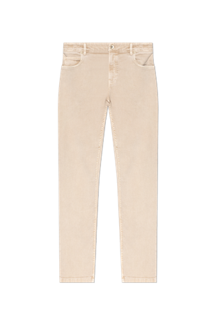 Bej Pamuk Düz Paça Pantolon