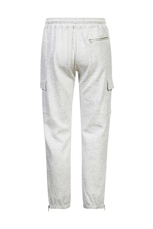 Cep Detaylı Gri Jogger Pantolon