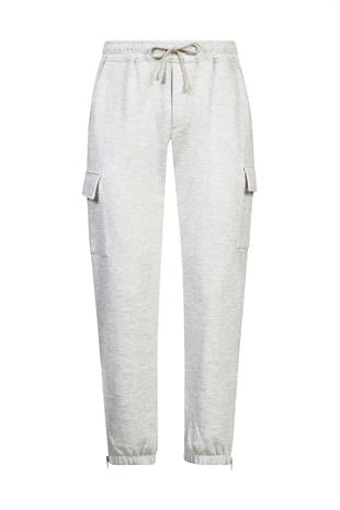 Cep Detaylı Gri Jogger Pantolon