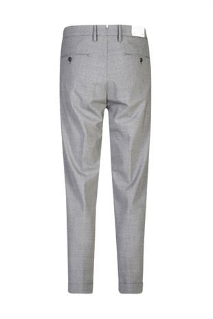 Duble Paça Gri Yün Pantolon