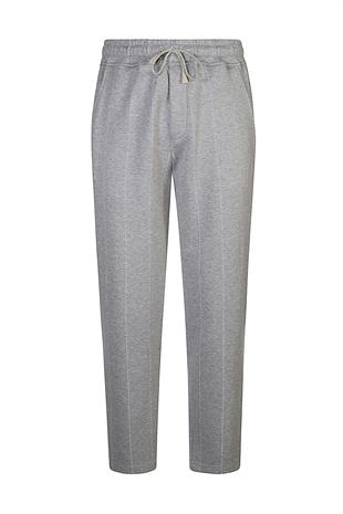 Gri Bağcıklı Pamuk Karışımlı Eşofman Altı