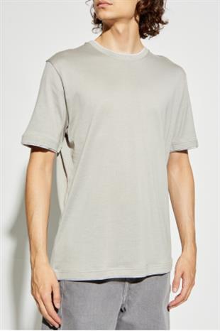 Gri Erkek Pamuk T-shirt