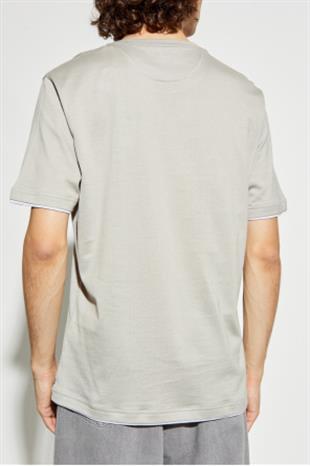 Gri Erkek Pamuk T-shirt
