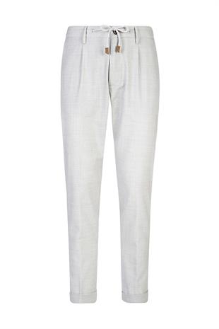 Gri Melanj Saf Yün Pantolon