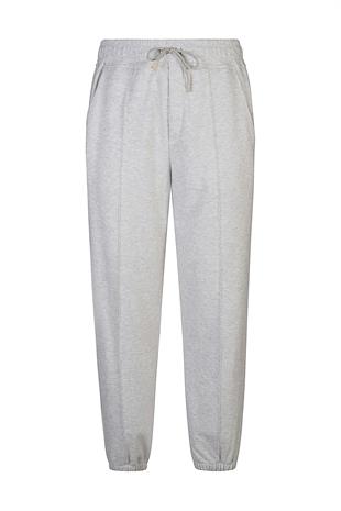 Gri Pamuk Karışımlı Eşofman Altı