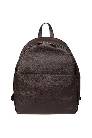 Kahverengi Deri Sırt Çantası