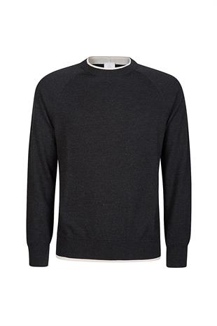 Kontrast Renkli Yün Triko