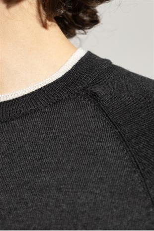 Kontrast Renkli Yün Triko