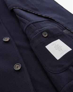 Lacivert Cepli Yün Ceket