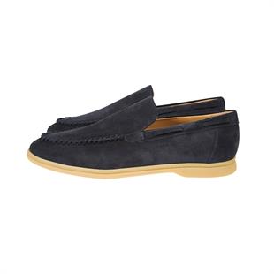 Lacivert Süet Loafer