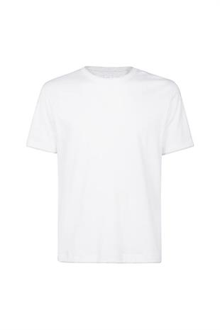 Melanj Gri Geçişli Beyaz T-shirt