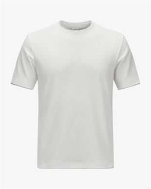 Melanj Gri Geçişli Beyaz T-shirt