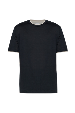 Siyah Erkek Pamuk T-shirt