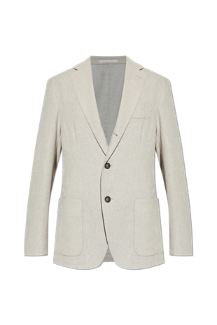 Tek Düğmeli Yün Karışımlı Ceket