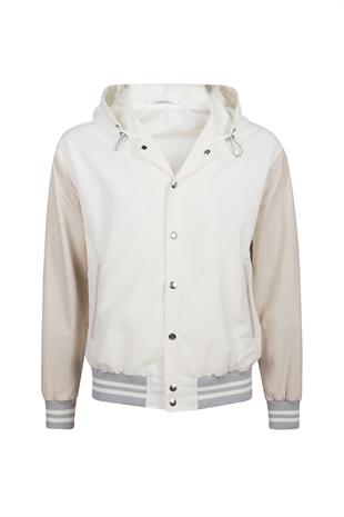 Yün Karışımlı Kapüşonlu Ceket