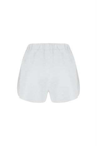 Ekru Organik Keten Şort