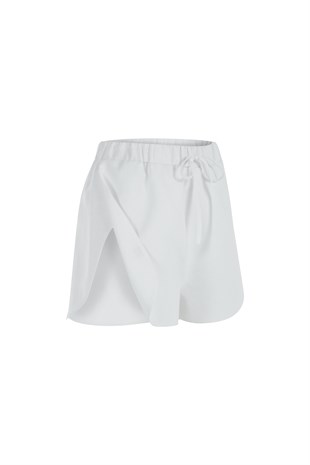 Ekru Organik Keten Şort