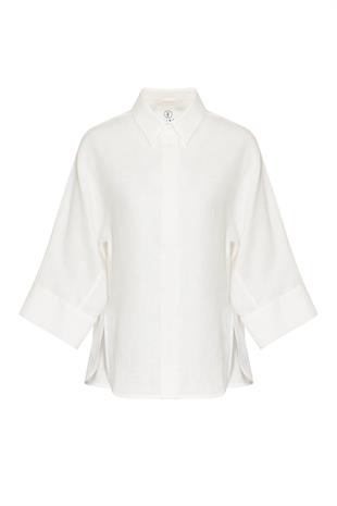 Organik Keten Ekru Gömlek