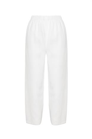 Organik Keten Ekru Pantolon