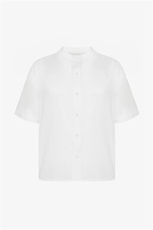 Organik Keten Ekru Gömlek