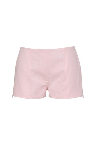 Pembe Age Organik Keten Şort